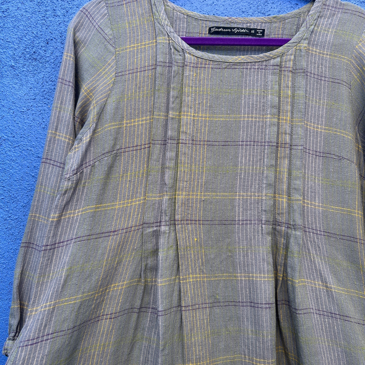 gudrun sjoden gray linen dress