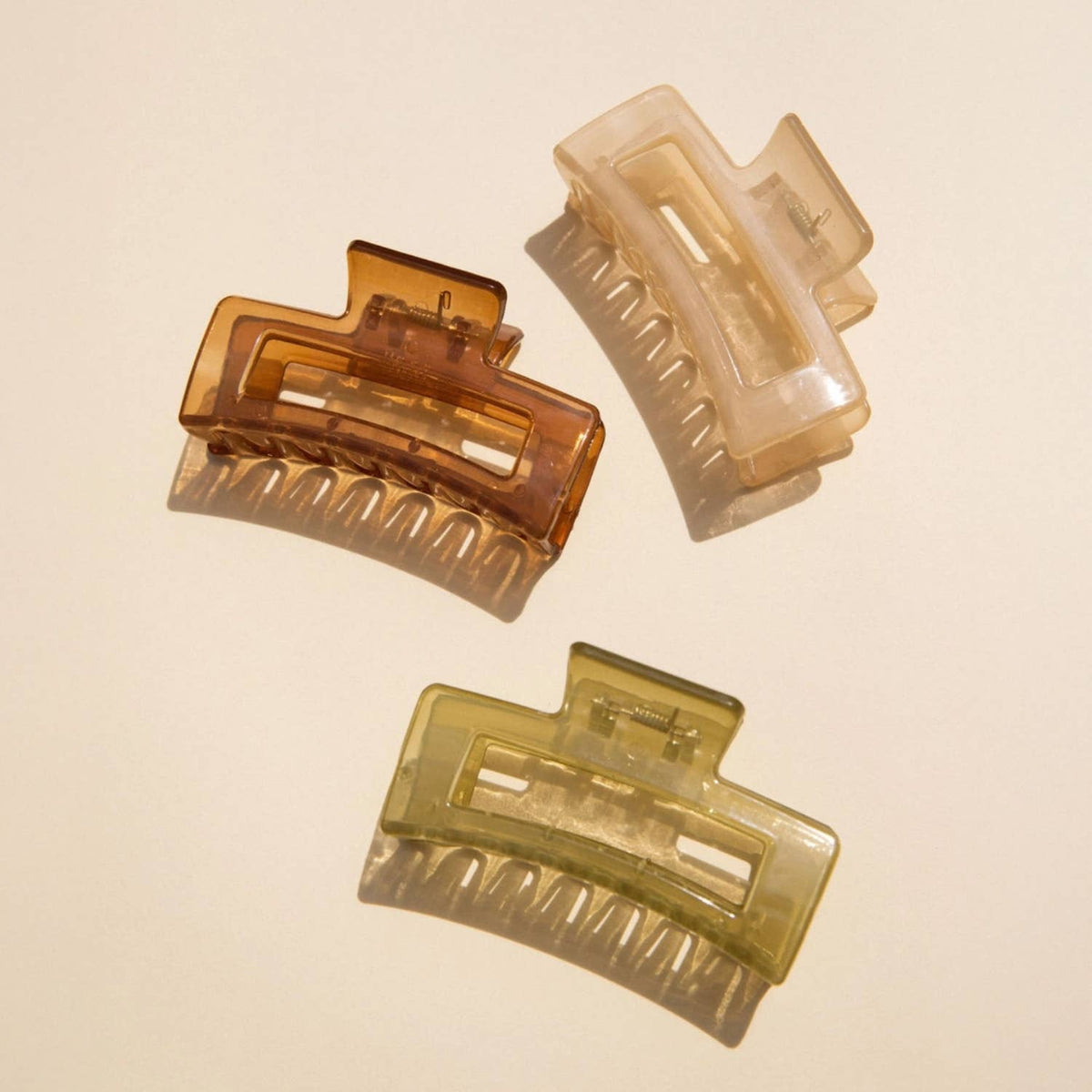 Juni Desert Hair Claw Clip Set of 3 | Medium Neutral Claws