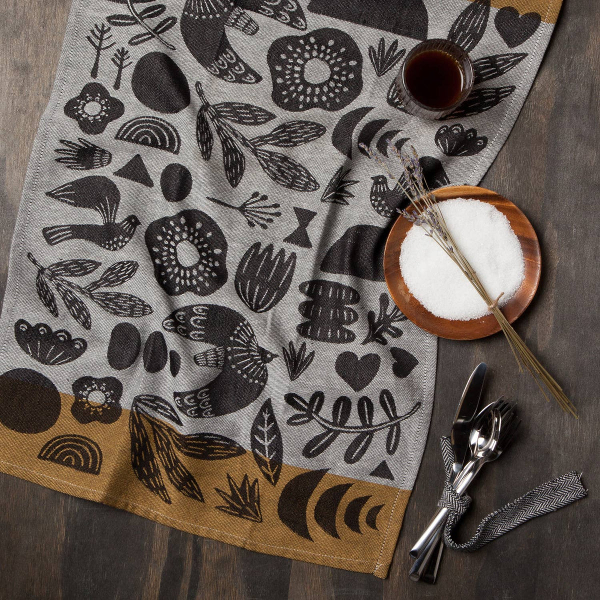 Myth Woven Cotton Jacquard Dishtowel | Danica Studio