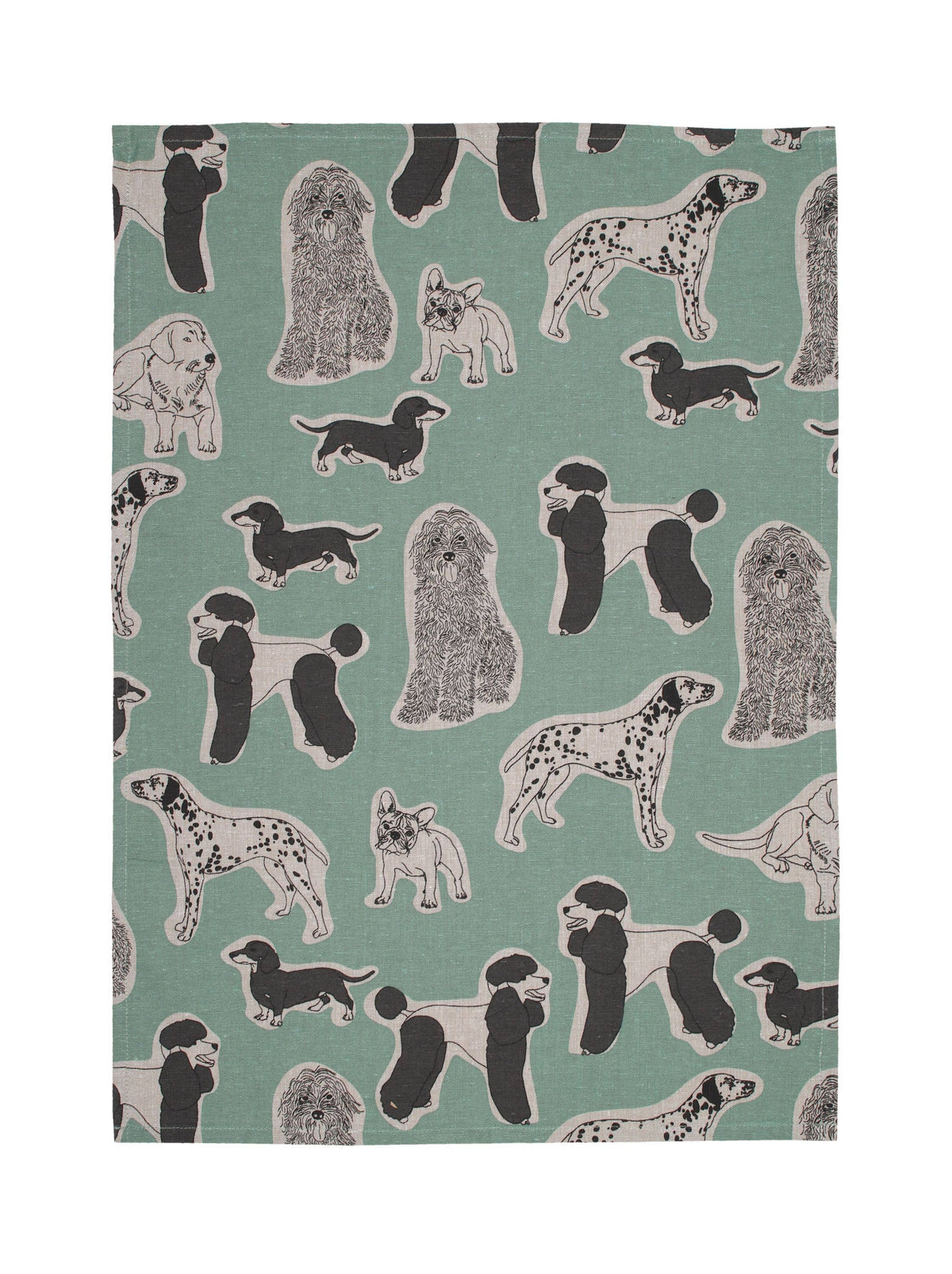 Aqua Storm Dog Print Apron  Standard Tie style | Raine & Humble