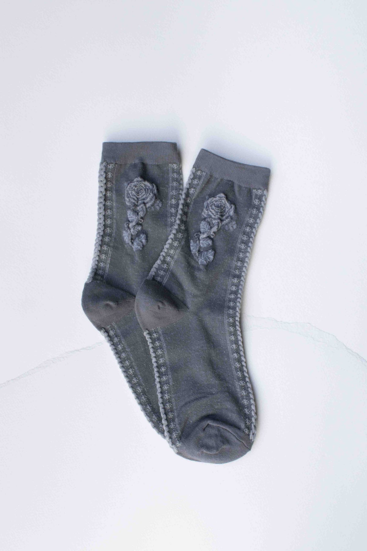 Rose Cotton Blend Socks | Tiepology