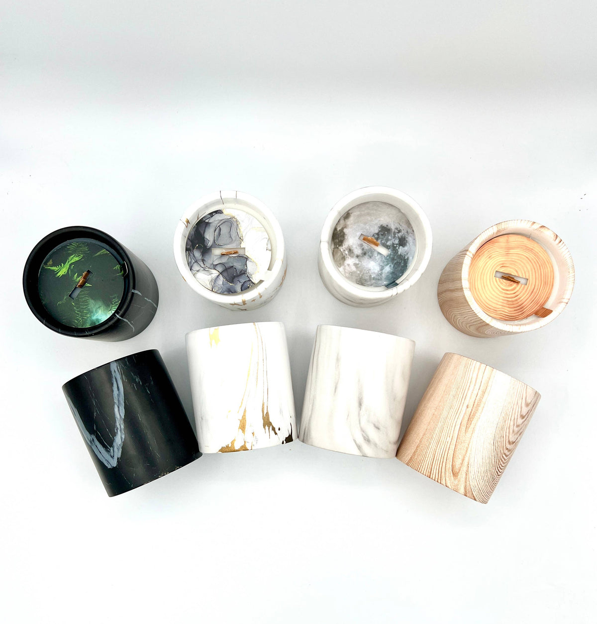 Biophilia:  Gold & White Marble Labdanum Scented Candle | The Sacred Wild Candle Co