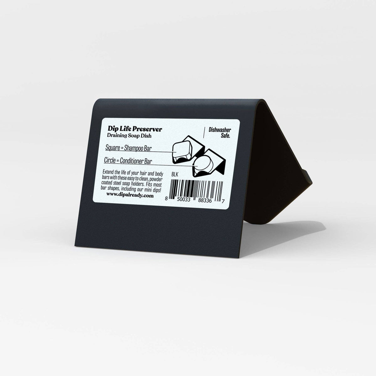 Dip Life Preserver: Black Draining Soap Dish (single unit)