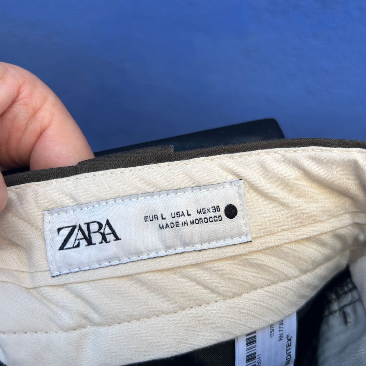 zara cropped high waist wide leg trouser