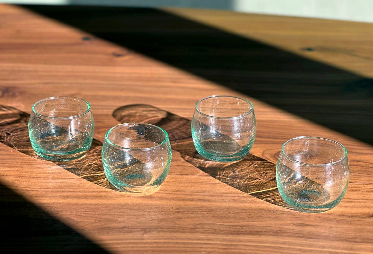 Clear Moroccan Stemless Goblet  | Verve Culture