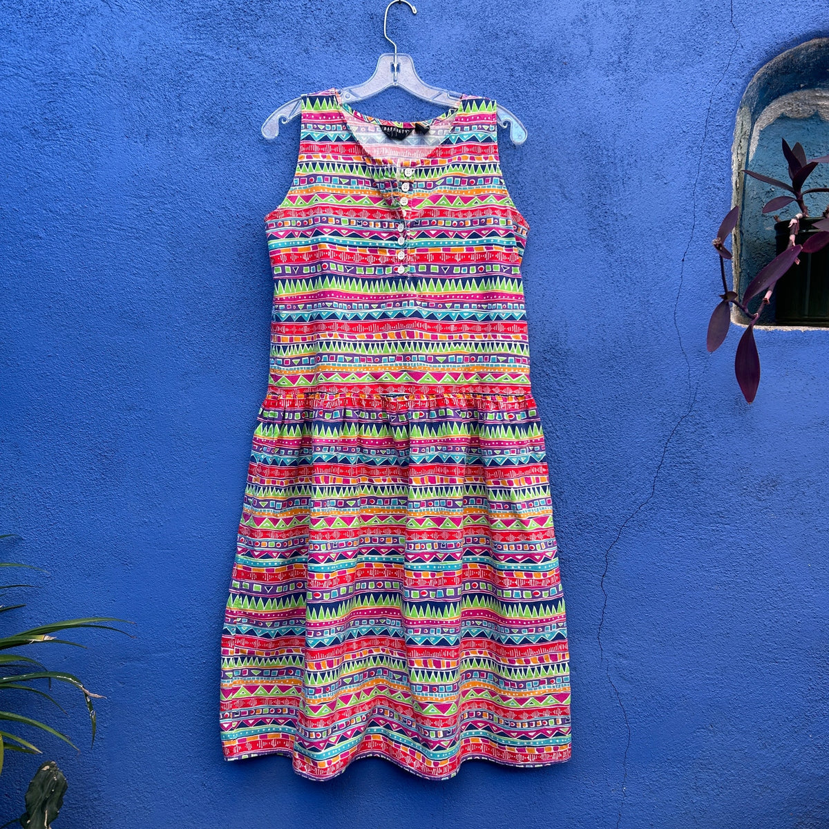 vintage 80s 90s rafferty sleeveless market dress