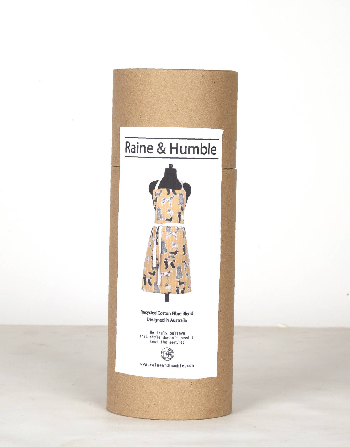 Yellow Dog Apron Print Standard Tie Style | Raine & Humble