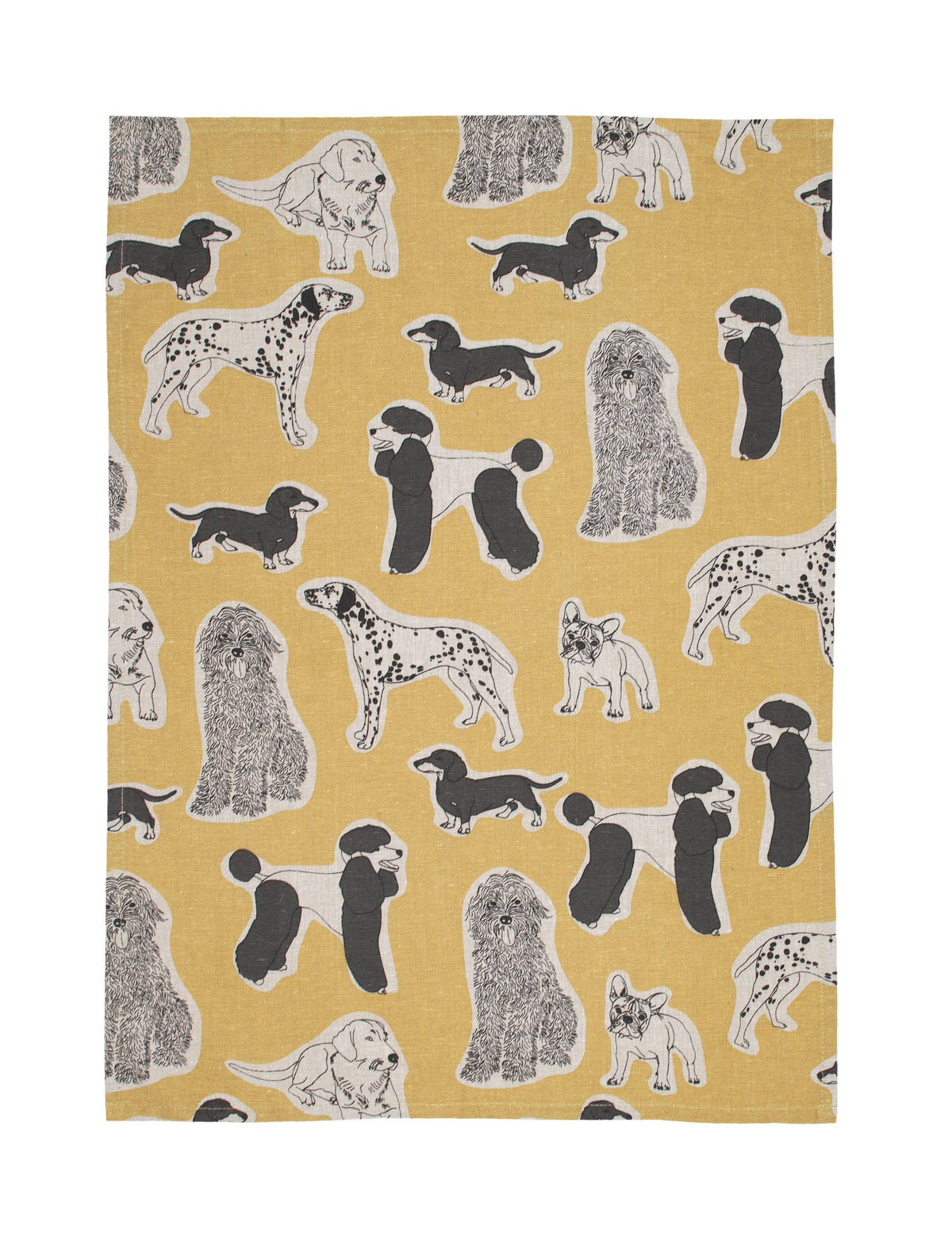 Yellow Dog Apron Print Standard Tie Style | Raine & Humble