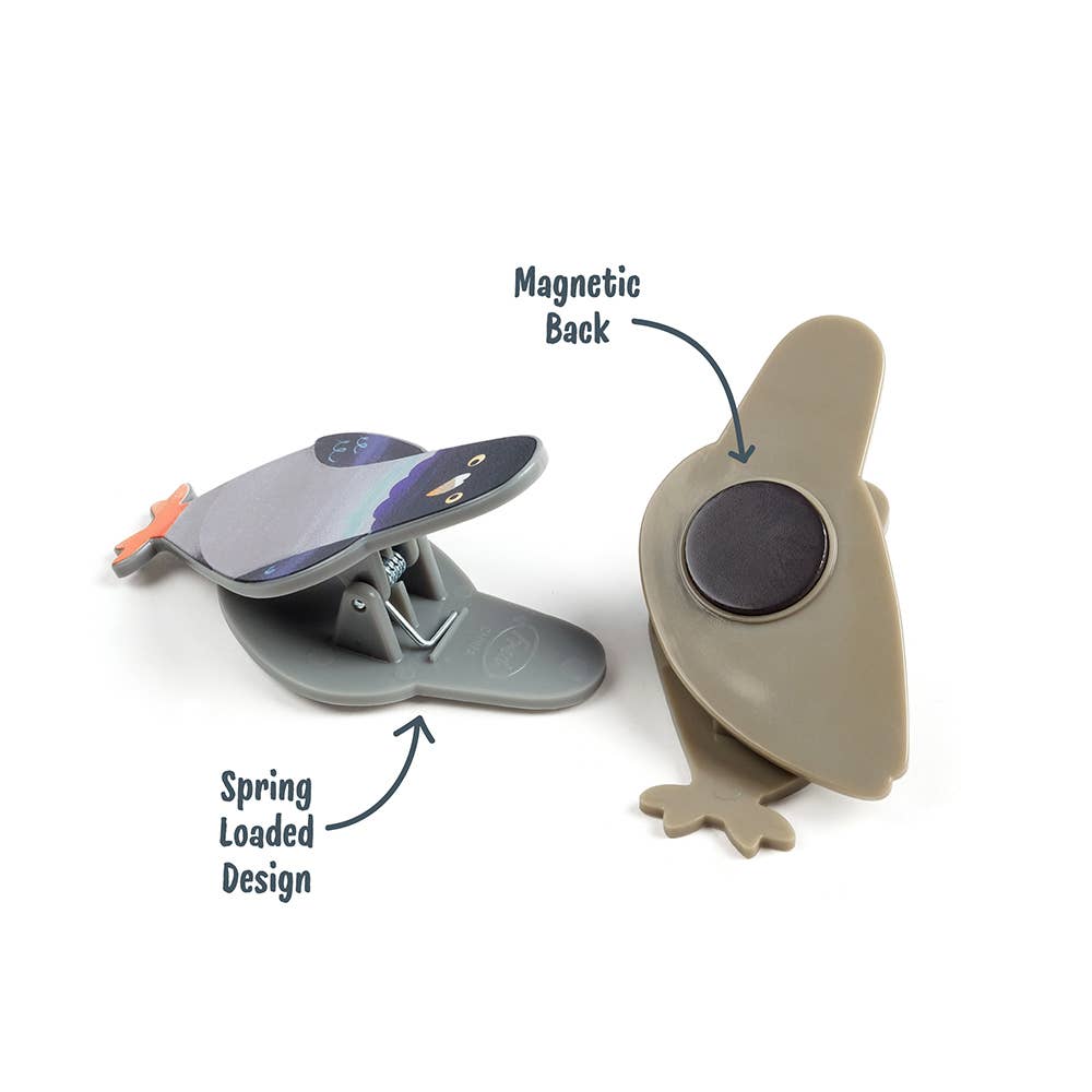Peckish - Pigeon Bag Clips - Set of 4 | Fred & Friends