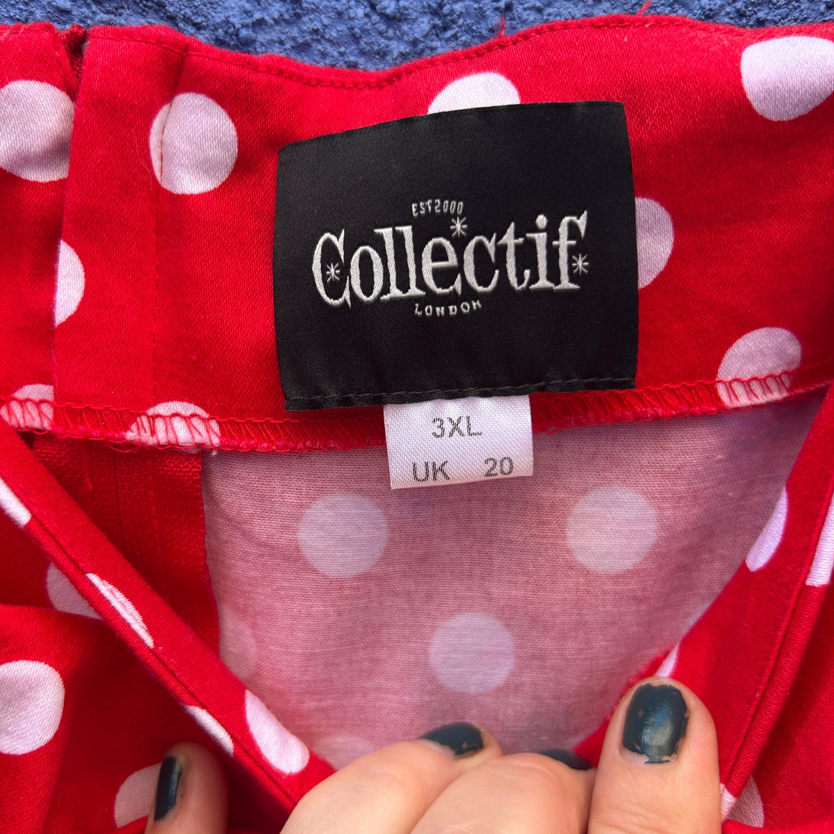 collectif london retro red and white polka dot cocktail dress