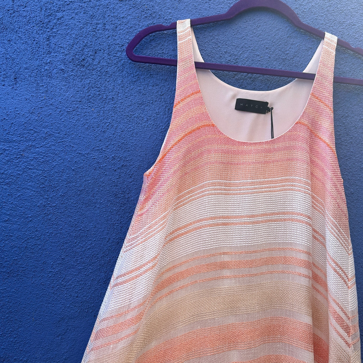 hatch collection loose weave cotton blend sleeveless maternity dress - nwt