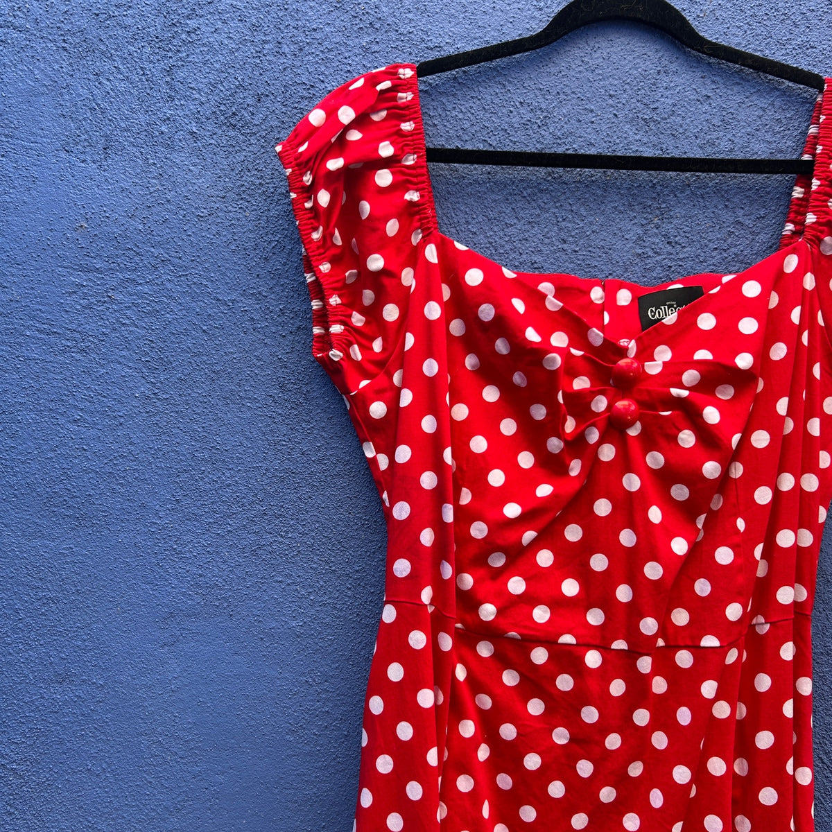 collectif london retro red and white polka dot cocktail dress